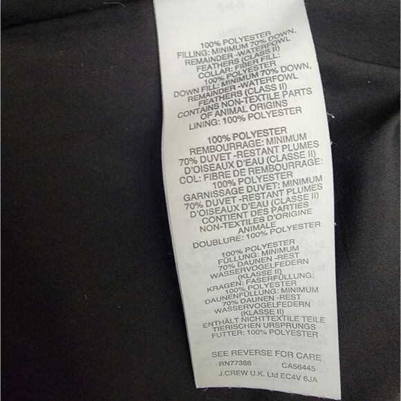 J Crew Black Vest Front Full Zipper Two Front Buttoned Pockets | Size PS - Picture 8 of 8